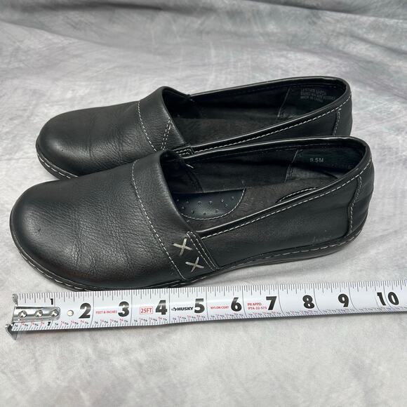 BOC Born Concept Shoes Loafers Women 8.5 Black Leather Comfort Stable Travel - Picture 8 of 8